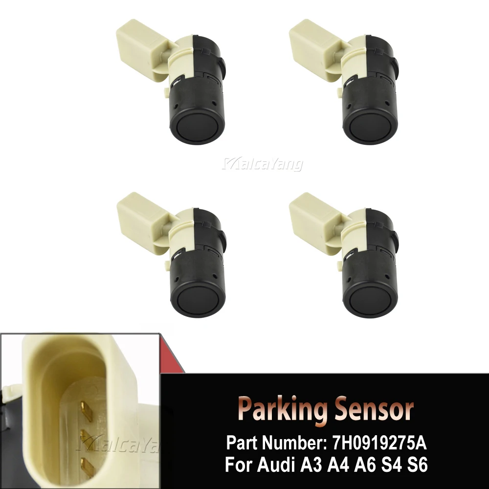 

4 PCS Parking PDC Sensor For Audi A3 A4 A6 RS4 RS6 S3 S4 S6 7H0919275D 7H0919275F 7H0919275A