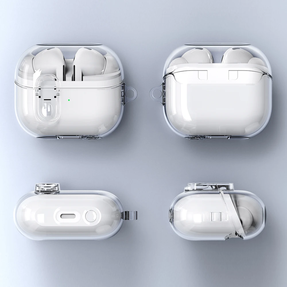 Transparent Secure Lock Earphone Cover with Hook