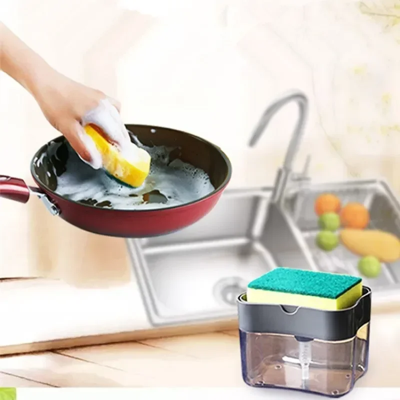 Dish Soap Dispenser Kitchen Liquid Soap Dispenser Kitchen SoapDispenser Sponge Holder Sponge Caddy Pump soap dispenser