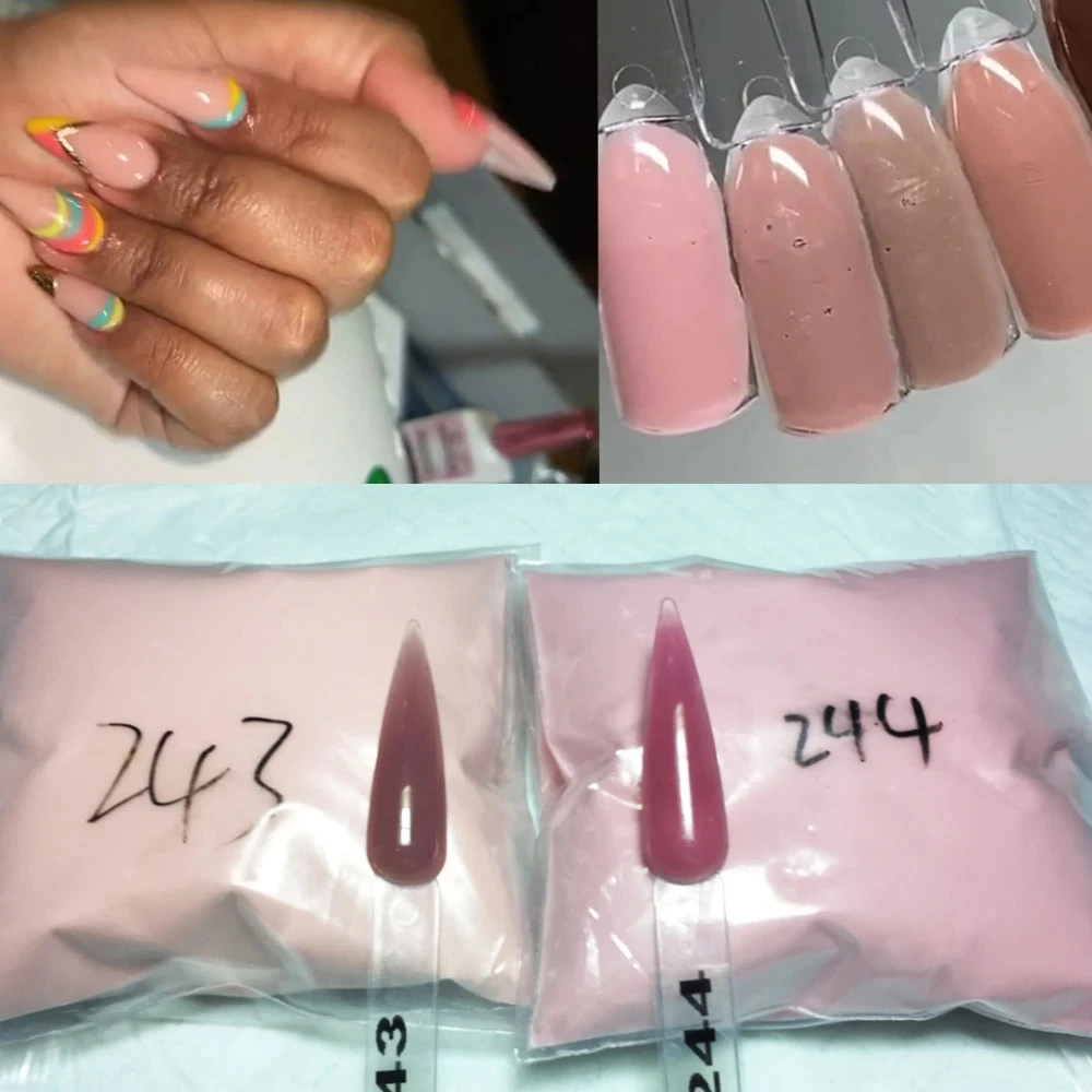 Nude Pink Acrylic Powder 50g Crystal Nail Sculpture Polymer Carving Powder Fast Builder Nail Extended Dipping Pigment Manicure