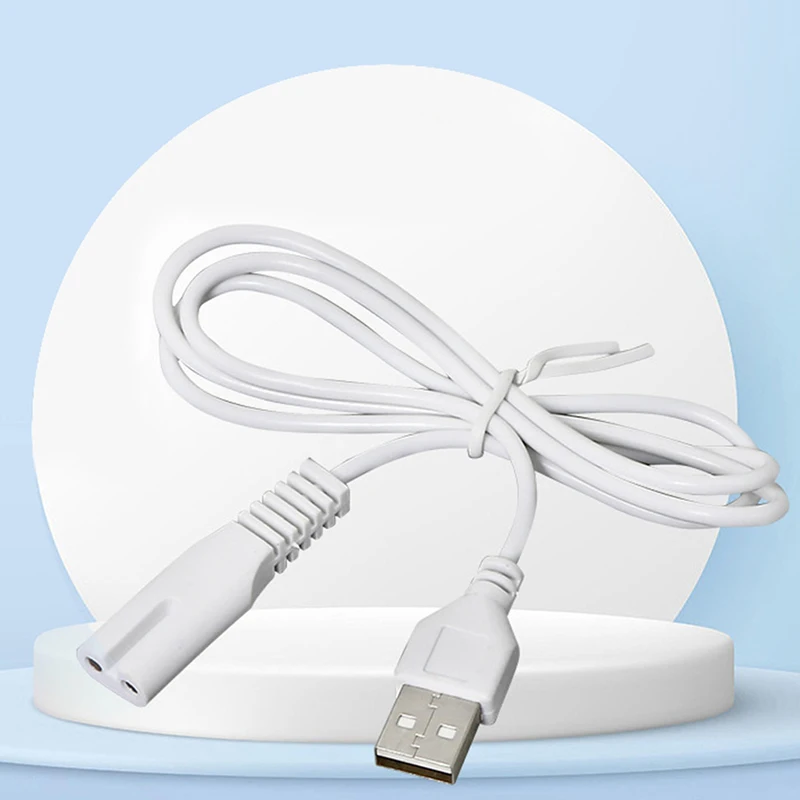 새로운 USB 케이블 충전 라인 구리 홀 5V 손전등 면도기 헤어 클리퍼 와이어 싱글 홀 1.8