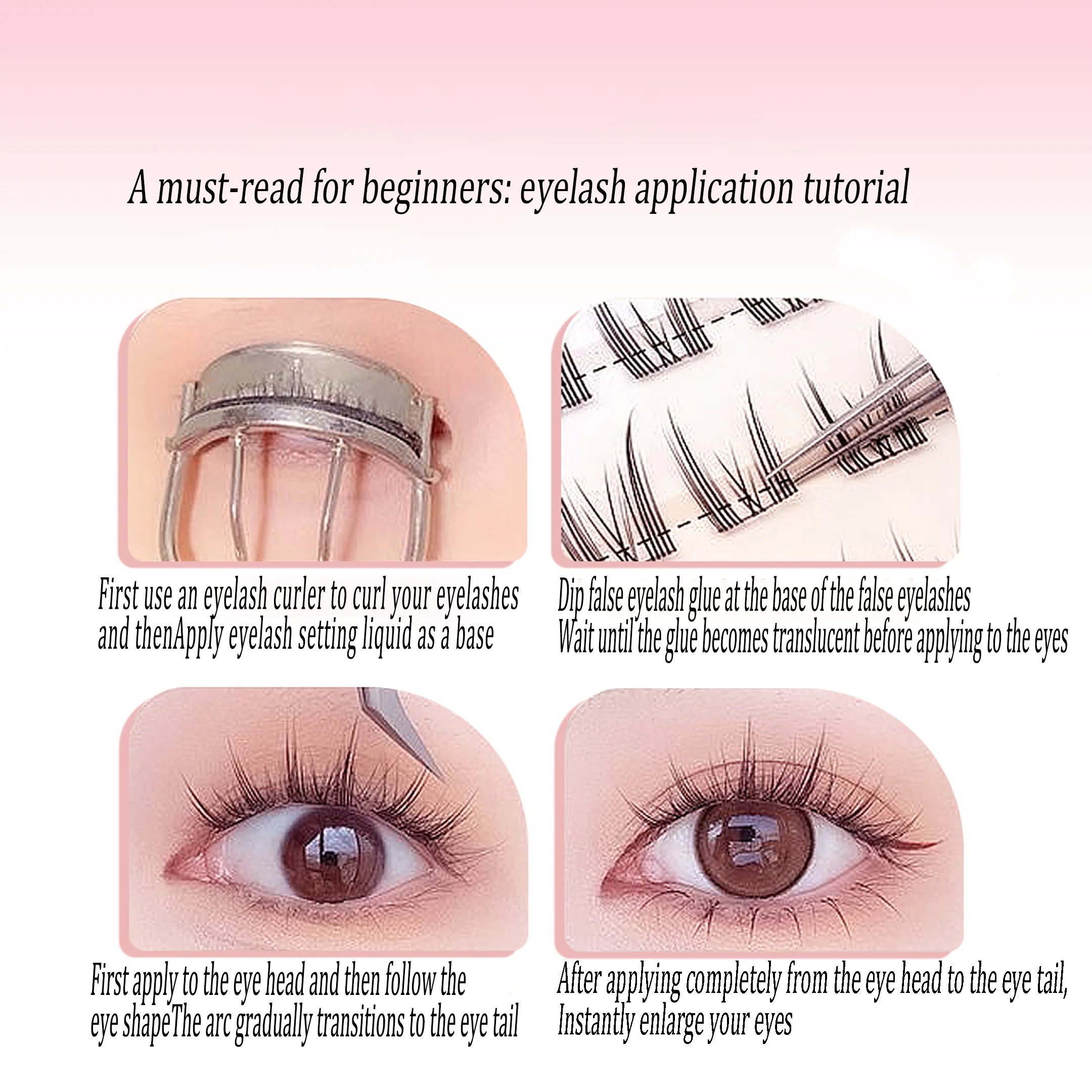 HISYI Natural Double Tip Sunflower False Eyelashes Natural Curling Eye Makeup