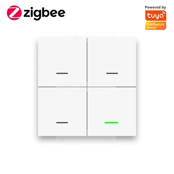Tuya Zigbee Wireless Smart Scene Switch 4 Gang 12 Modes Home Automatic Lighting Scene Button Controller Need ZigBee Gateway 1