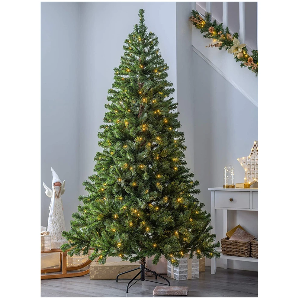 LargeArtificialChristmasTreeGreenPinkFlameRetardantFirTree