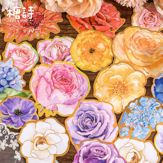 100Pcs Floral Decorative Plant Stickers Vintage Natural Flower Stickers for  Scrapbooking Adhesive Watercolor Aesthetic - AliExpress