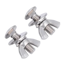 

2Pcs 316 Stainless Steel Diving Screws Butterfly Bolts Wing Nuts 2pcs