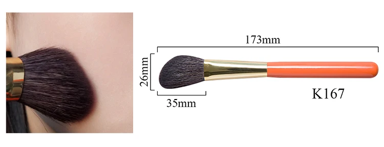 Description Picture 4 of itemProfessional Handmade Makeup Brushes Set Soft Blue Squirrel Goat Hair Face Powder Contour Eye Shadow Brush Make Up Brush Kit