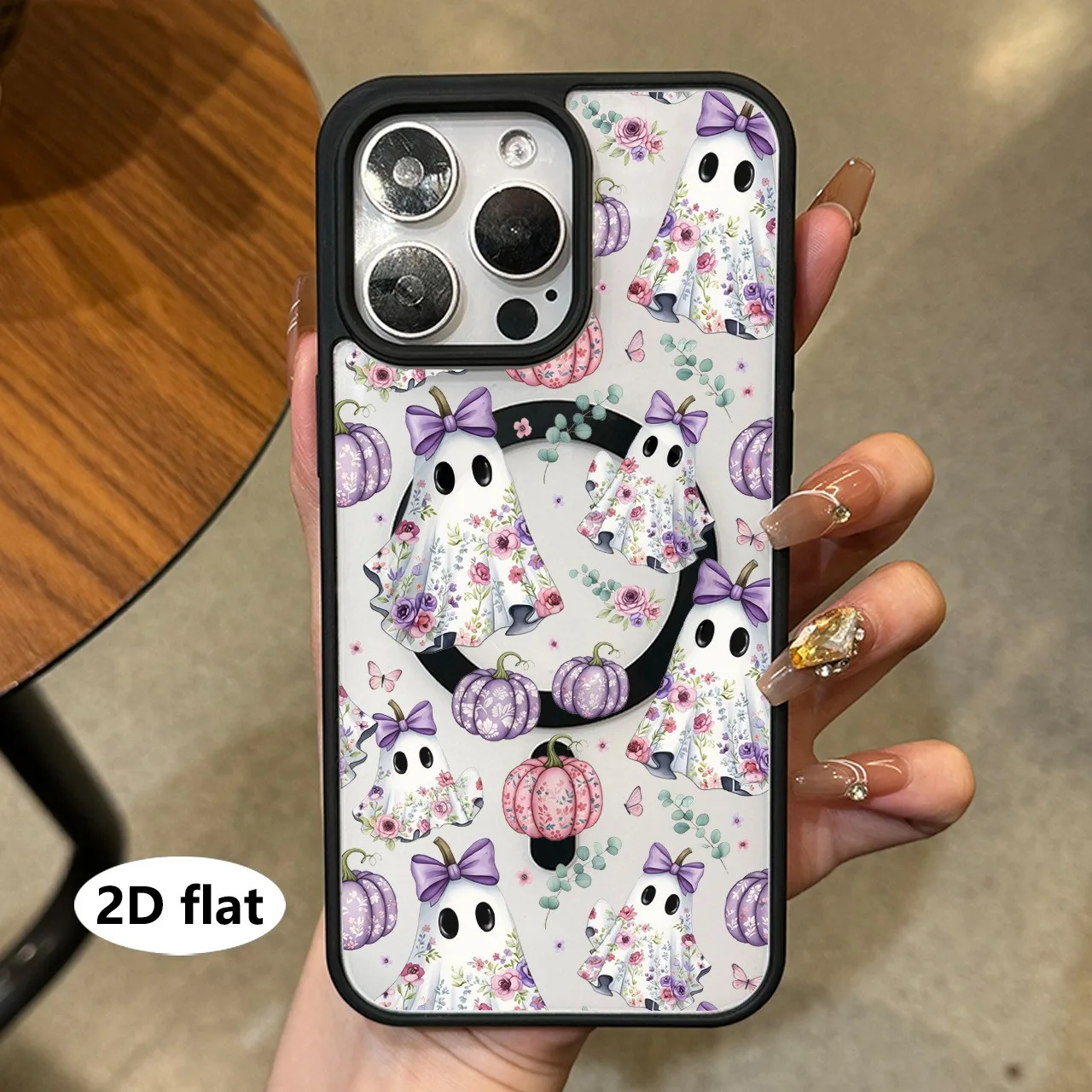 Magnetic Halloween Floral Phone Case Cover