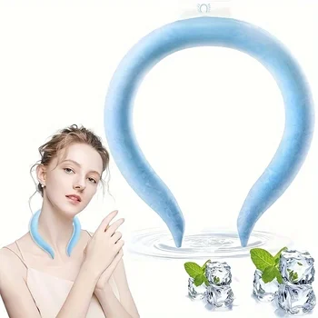 Raffreddatore per Collo Indossabile - Tubo Refrigerante Riutilizzabile per l'Estate, Manicotto Rinfrescante ad Attivazione a Freddo per il Sollievo dal Caldo, Ideale per Lavoro/Viaggi all'Aperto