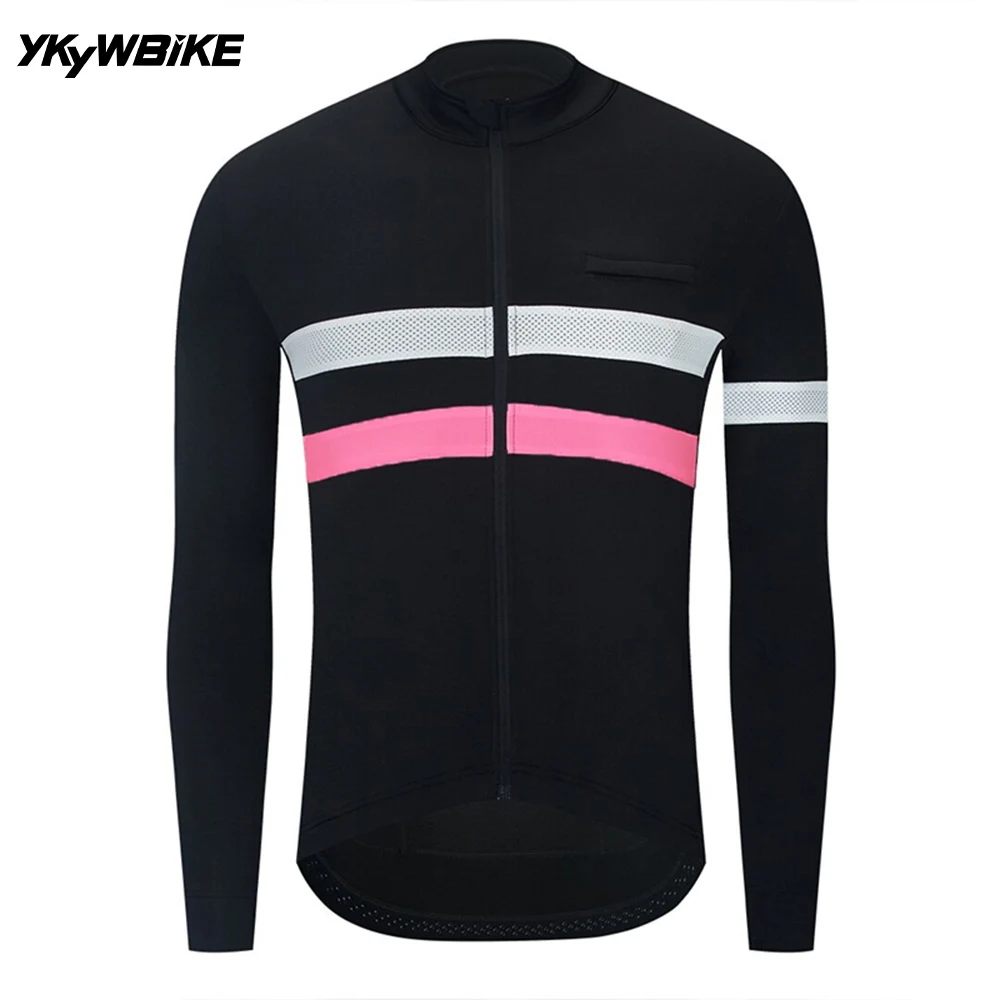 Cycling Jacket Men Thermal Fleece Long Sleeve