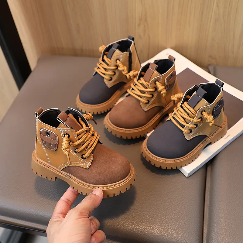 Children Boots Autumn Winter Baby Toddler Ankle Shoes Boys Girls Snow Soft Non-slip Short