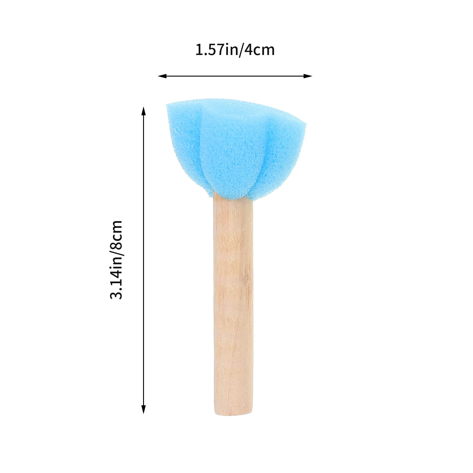 20Pcs DIY 스폰지 페인트 도구 그림 미술 스튜디오 학교용 인체공학적 손잡이가 있는 소형 세척 가능 스폰지 브러쉬