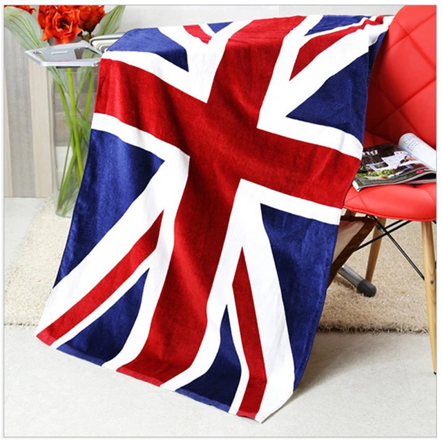 British Flag Bath Towel,UK Flag Quick Dry Absorbent Bath Towel