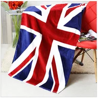 American British Flag Design Bath Towel 140x70cm Absorbent Cotton Beach Towel Drying Washcloth Swimwear Shower Towels 1