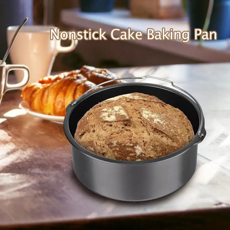 

Round Cake Pan Non-Stick Metal Cake Baking Pan With Handle Carbon Steel Cakes Molds For Cookies Pastries Kitchen Accessories