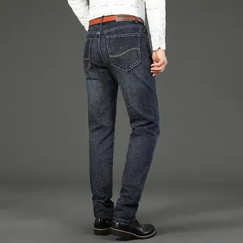 Wthinlee New Business Men's Jeans Casual Straight Stretch Fashion Classic Blue Black Work Denim Trousers Male Brand Clothing 1