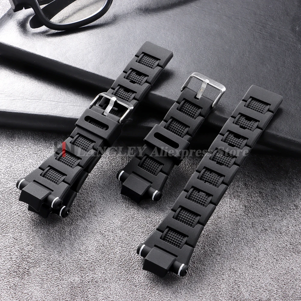 Casio G-Shock Replacement Soft Silicone Sport Band - Men's Waterproof Resin Strap, 15mm