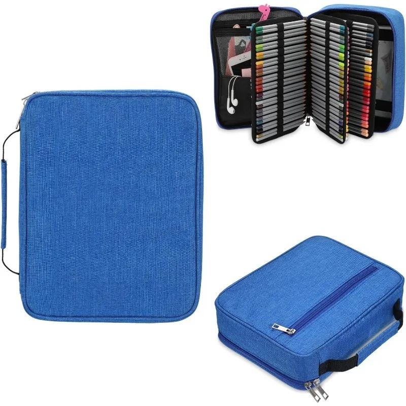 Astuccio grande per matite Astuccio per matite colorate Astuccio per cancelleria portatile artistico Astuccio per penne per viaggi scolastici in ufficio - immagine 5