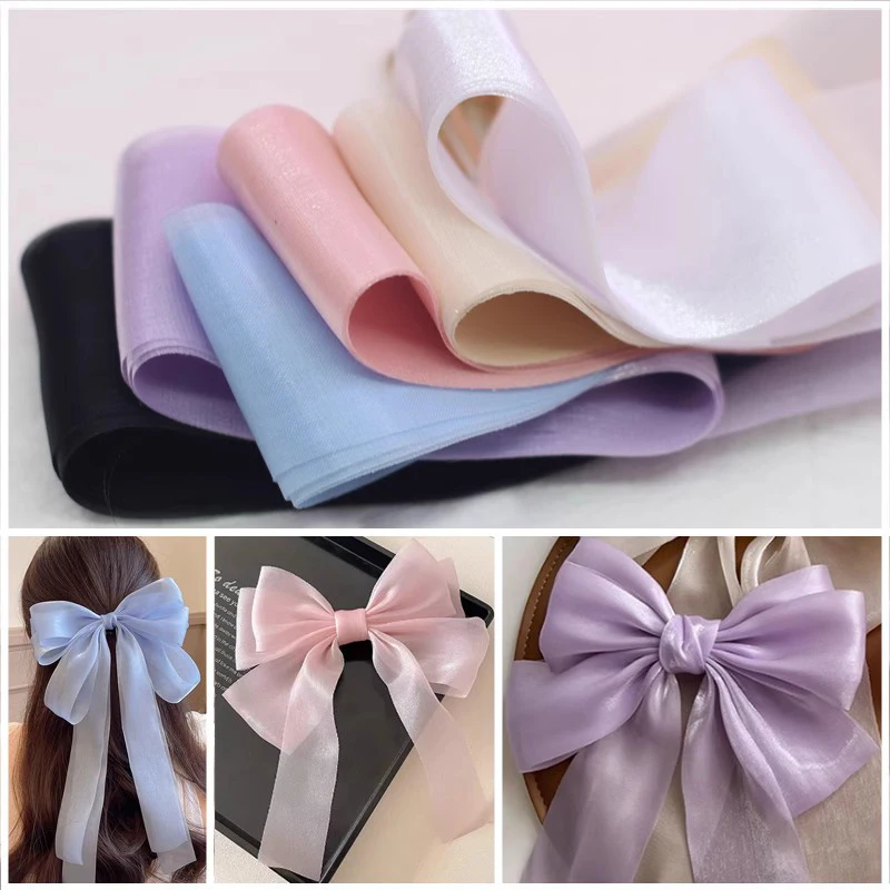 Flowing Light Ribbon Big Bow Hair Clip and Gift Decoration Accessory
