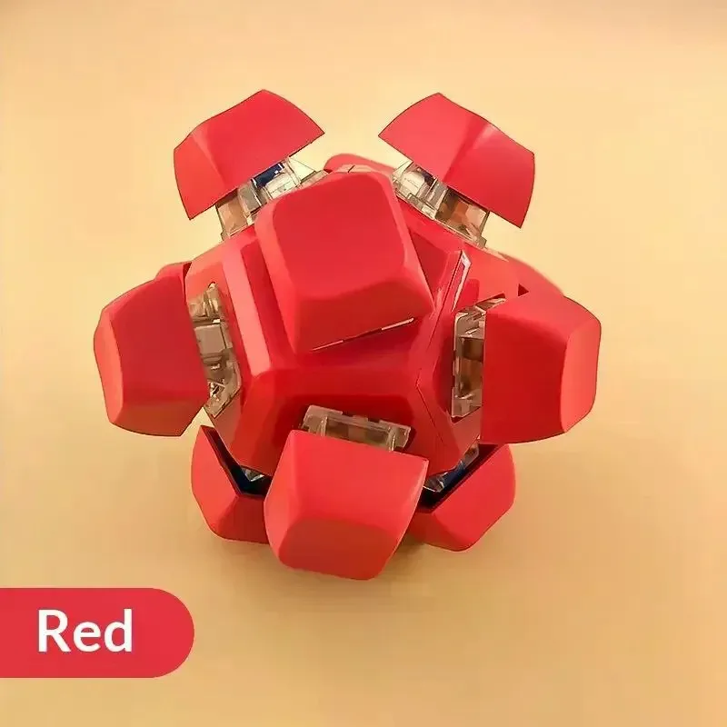 릴렉싱 12키 매직볼 피젯 키체인 DIY 키보드 키 버튼 핑거 키보드 캡 키캡 시간 죽이기용 핀치 토이 성인용