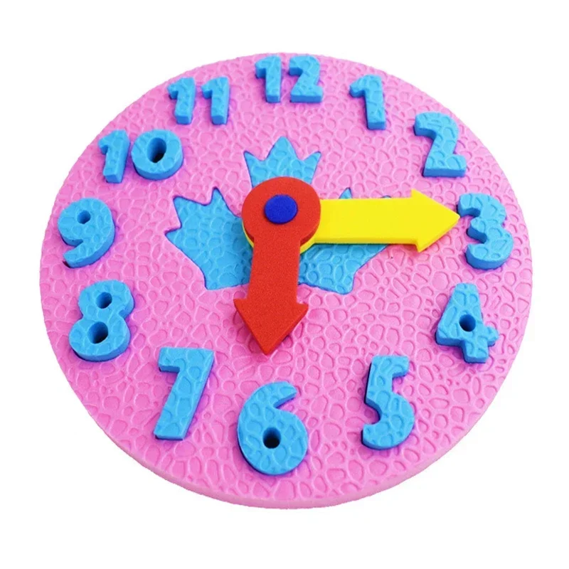 Educational Toys Teaching Kindergarten Manual Puzzle DIY Eva Clock Early Learning Education Baby Kids Toy Montessori Teaching Aids Math Toys