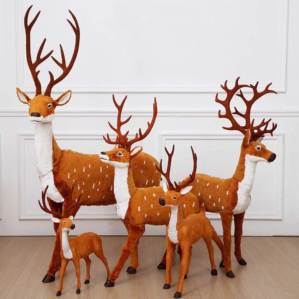 Xijobido Animale di Peluche Natalizio Renna di Peluche Alce di di Peluche Peluche di renna di Natale Xmas morbido Decorazione Regalo Bambini Raggazzi