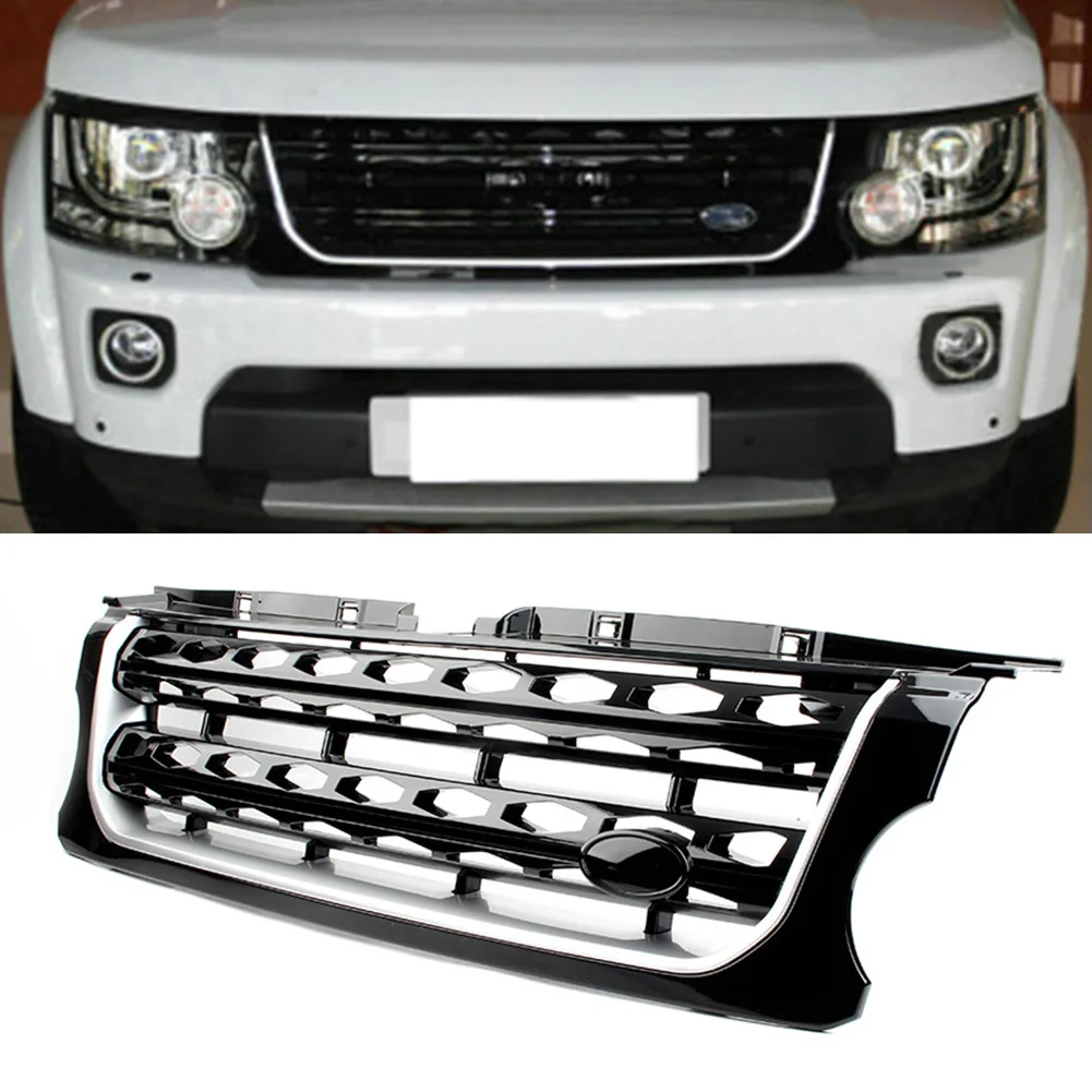 

Car Front Grille Bumper Honey Comb Mesh Racing Grill LR051300 For 2014 2015 2016 Land Rover LR4 Discovery 4 Glossy Black ABS