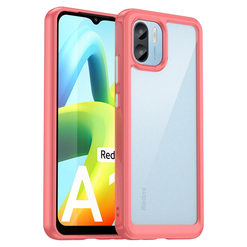  Tiwinxing Funda compatible con Redmi A2, bonita funda  transparente con purpurina a prueba de golpes para teléfono Xiaomi Redmi A2  para mujeres y niñas, funda protectora delgada de silicona (morado) 