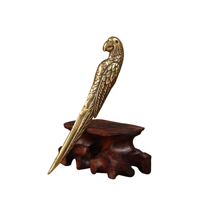 The Parrot Tea Knife Brass Small Place Television Cabinet Wine Accessories Brass Handicrafts Gifts Can Be Customized