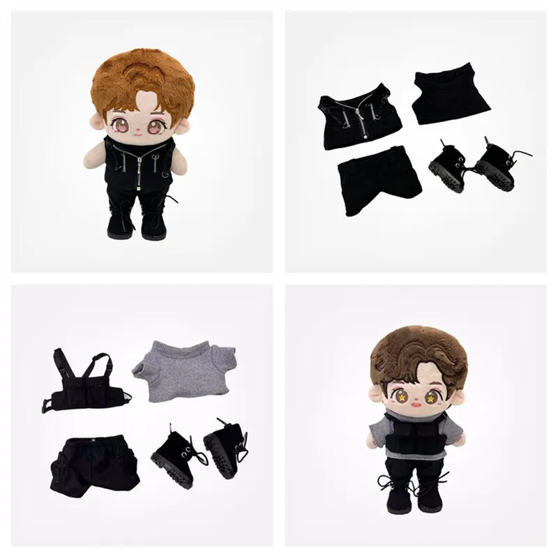 

Новинка, 20 см, плюшевая Одежда для куклы, зеленые, серые свитера с принтами для полных и обычных кукол, 20 см, мягкая игрушка для рукоделия