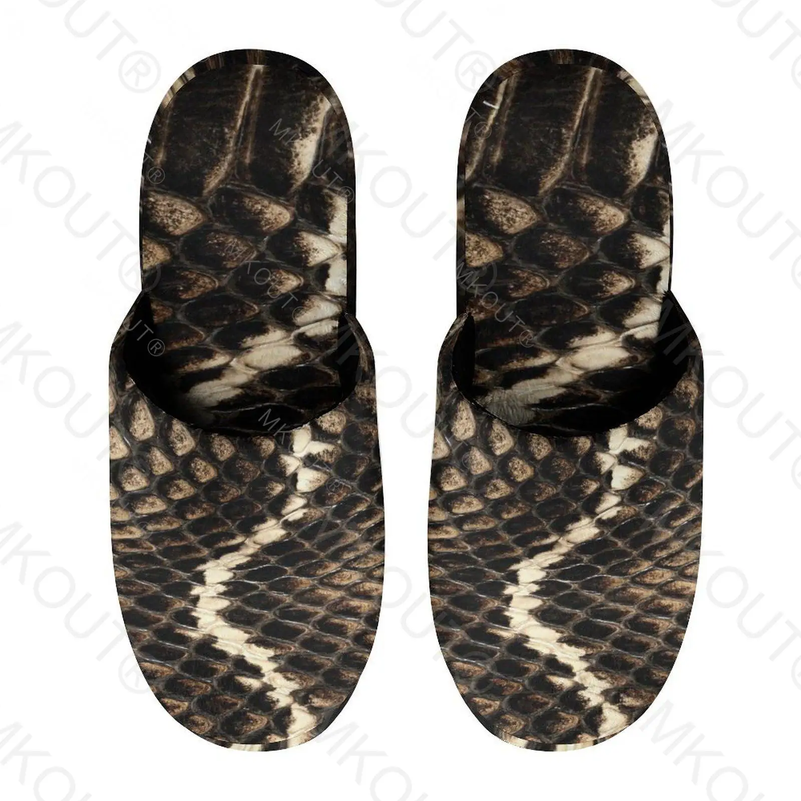

Snake Skin Scales Snakeskin (3) Warm Cotton Slippers For Men Women Thick Soft Soled Non-Slip Fluffy Shoes Indoor House Slipper