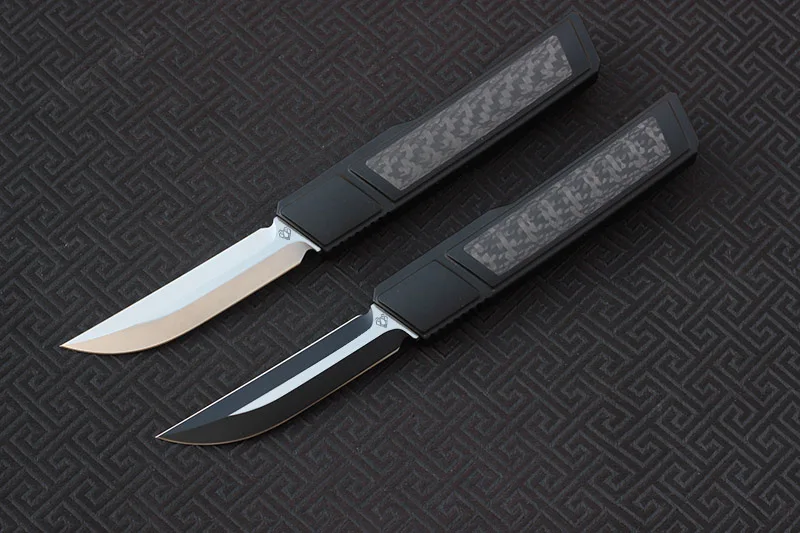 VESPA Ripper Double folding Knife Blade M390 Satin/Black Handle 7075 Aluminum+CF Outdoor camping survival knives EDC tools 2