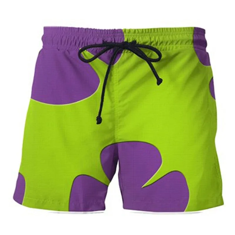 2024 Summer Fashion Men's Swimwear Shorts Print Beach wear Men Women Breathable Sport Short Drawstring Trunk Quick Dry Shorts 2