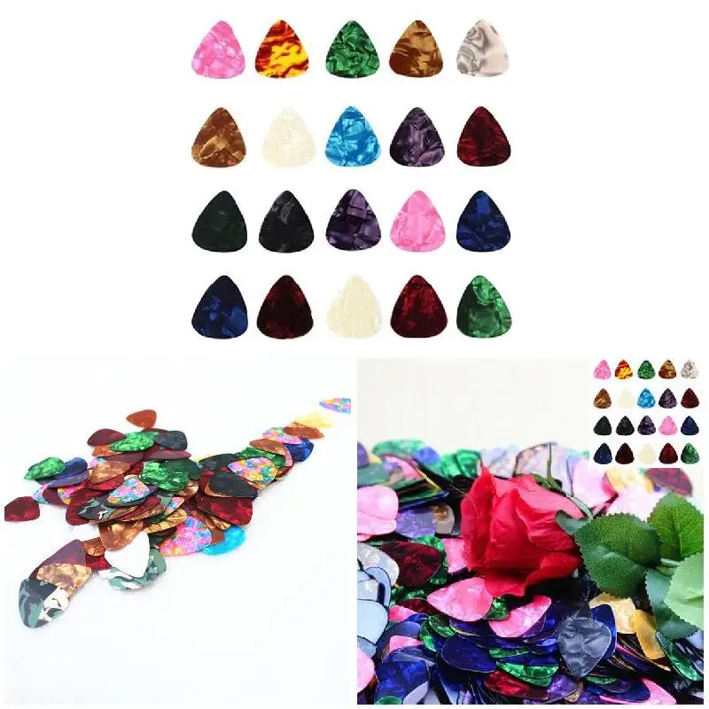 Acoustic Picks 0.46mm 0.71mm 0.96mm Plectrum Celluloid Electric Smooth Guitar Pick Accessories Pua De Guitarra 10/20 Pcs