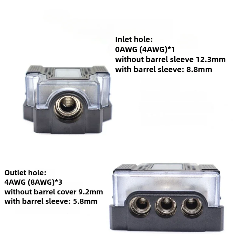 Car Junction Box Power Distribution Block Audio Power Fuse Holder Distribution 0 Gauge In To 4 Gauge Out Fuse Holder Power Distribution