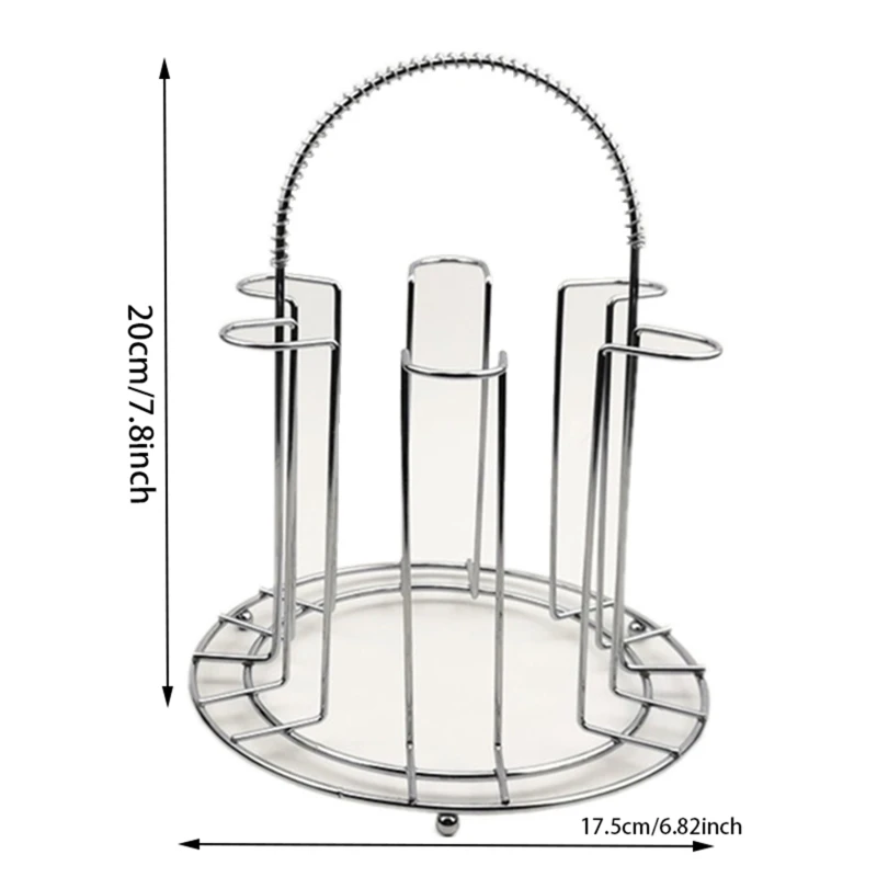 Metal Glass Cup Storage Rack For Water Mug Draining Drying Organizer Drain Holder Stand Useful Home Kitchen Supply 6