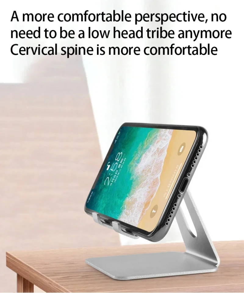 Universal Aluminum 360° Rotating Phone Holder Stand – Foldable Double Shaft Adjustable Mobile Stand, Stable Anti-Slip Desktop Bracket for iPhone & Android