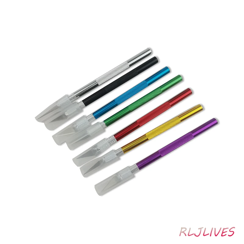 Leather Cutting Knife Pen Engraving Non-Slip Graver Cutter Leather Craft Carving Knives Aluminum Rod Handle Cutting Tool
