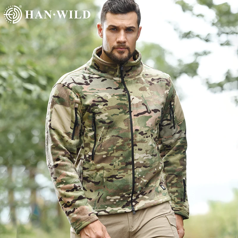 

Men's Military Jacket Soft Fleece Tactical Jackets Safari Zipper Men Camo Jacket Tactic Coat Airsoft Hunting Clothes