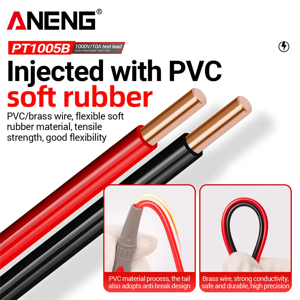 Multimeter Test Leads ANENG PT1005B Digital Multimeter Probe 1000V 10A