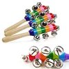Colorful Rainbow Hand Held Bell Stick Wooden Discussion Musical Toy for Adult KTV Party Kids Game Gift 1