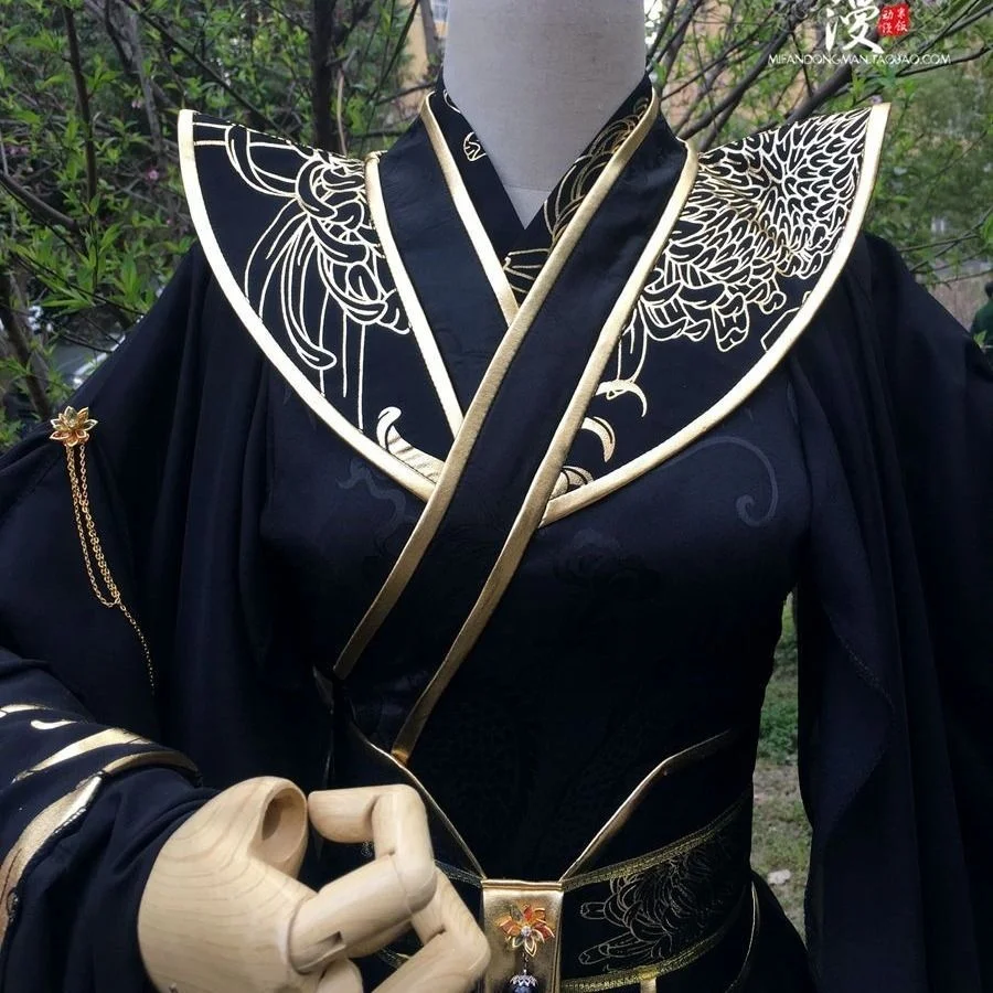 

Ancient Costume/Cos Gorgeous Ancient Style Cos Men's Black Gold Night Flower Emperor Mo Yuan Chang Geng Su Heng Mo Ran