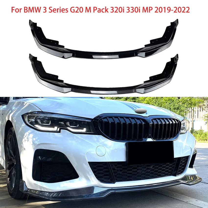 

For BMW 3 Series G20 M Pack 320i 330i MP 2019-2022 Car Front Bumper Spoiler Splitter Front Lip Body Exterior Protect Accessories