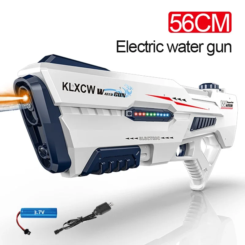 43-56cm Pool Toy Integrated Manual and Automatic Watergun Electric Water Gun Automatic Absorbing Water Gun with Lighting Toy water guns
