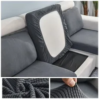 1pc Jacquard Sofa Seat Cushion Cover Chair Cover Stretch Washable Removable Slipcover 1/2/3/4 Seat Polar Fleece Sofa Protector 1