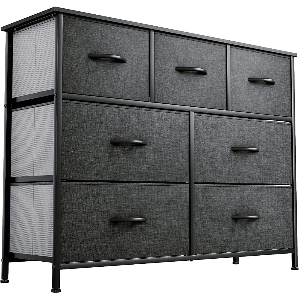 

7-Drawer Fabric Dresser, Furniture Storage Tower Cabinet, Organizer for Bedroom, Living Room, Hallway, Closet & Nursery