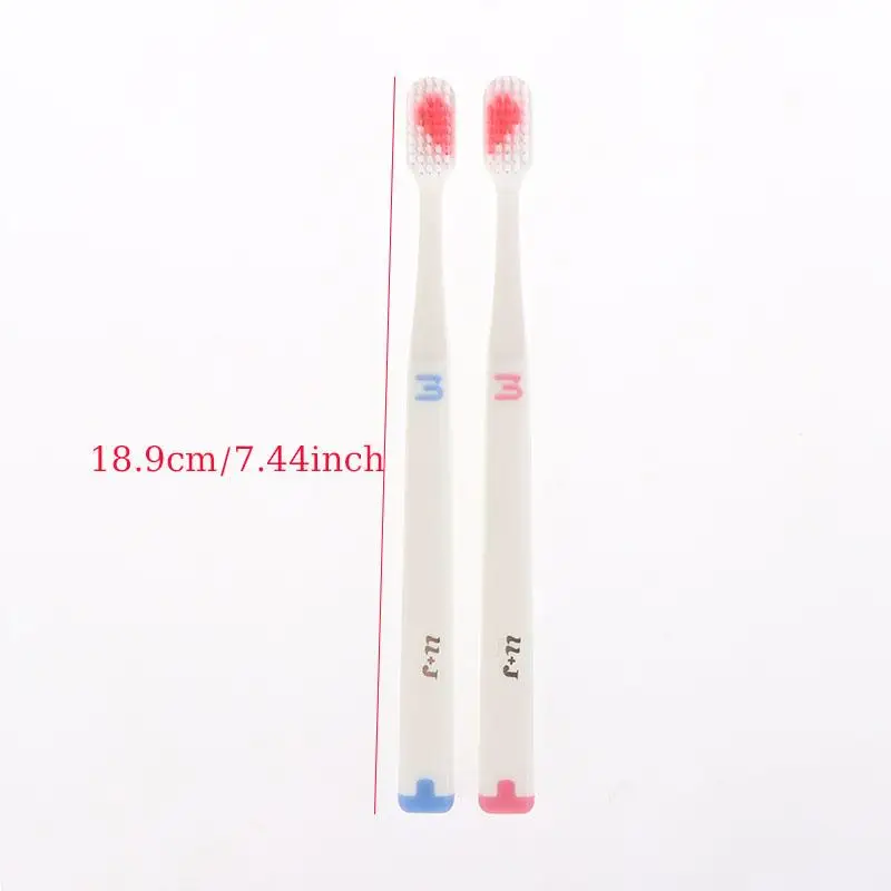 2pcs 부드러운 강모 칫솔 하트 커플 칫솔 치아 친환경 성인 칫솔 치과 관리 여행 필수품
