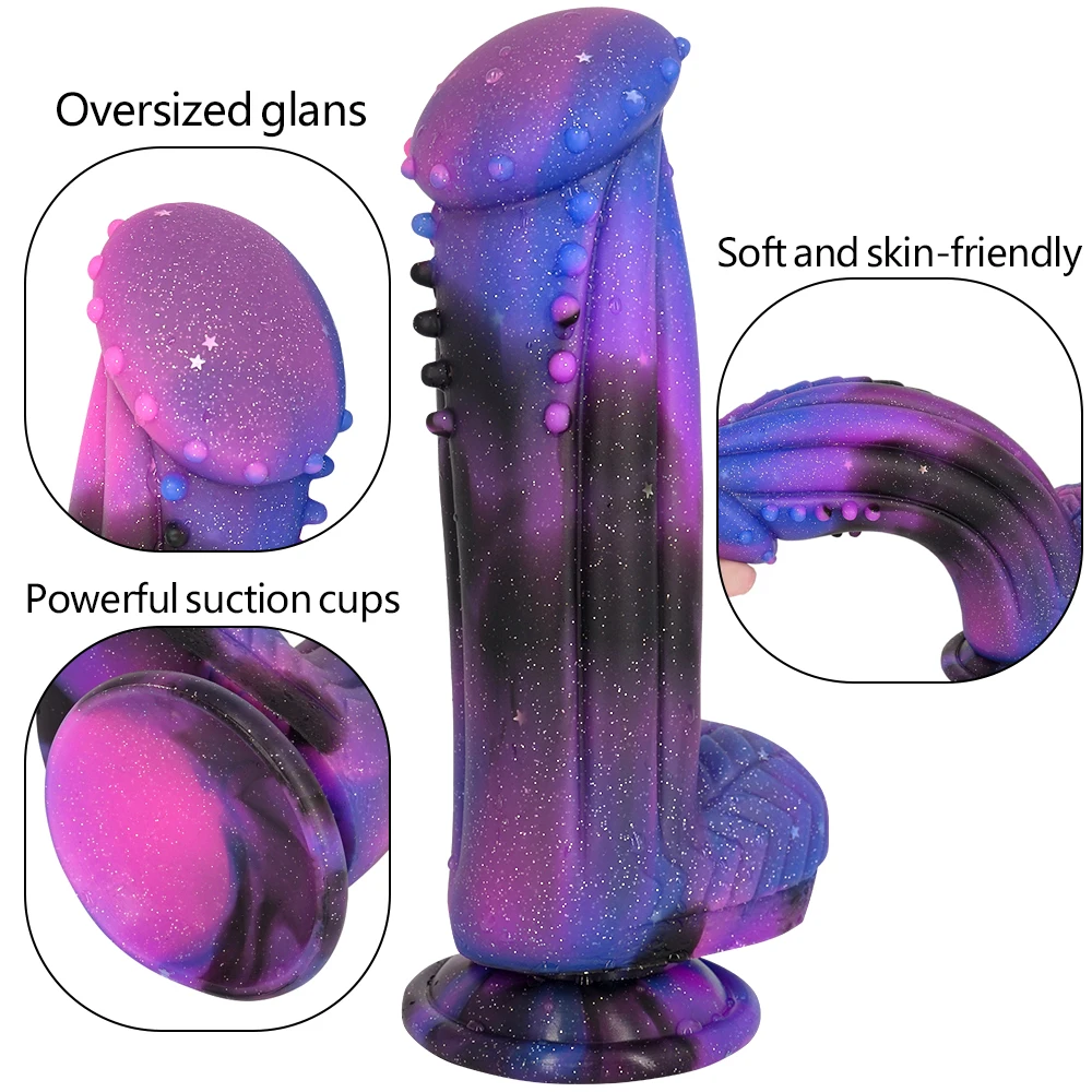 Octopus Dildos Starry Color Tentacle Huge Penis Anal Butt Plug G-spot Toys Shaped Anal Plug Vaginal Dildo with Suction Cup Women Manufacturer S4117e464d1a04f8799051231871bda45u