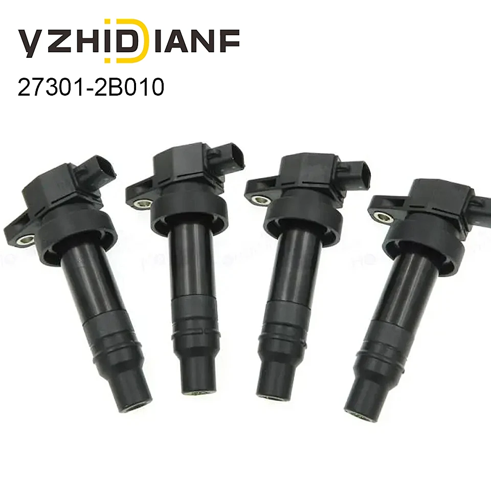 

4Pcs Ignition Coil 27301-2B010 273012b010 for Hyundai Kia Motor 10-11 Kia Soul 1.6L