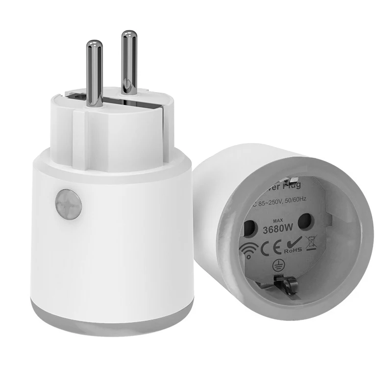 Tuya Homekit Matter Smart Power Plug Wifi 16A Power Meter Remote Control EU Outl